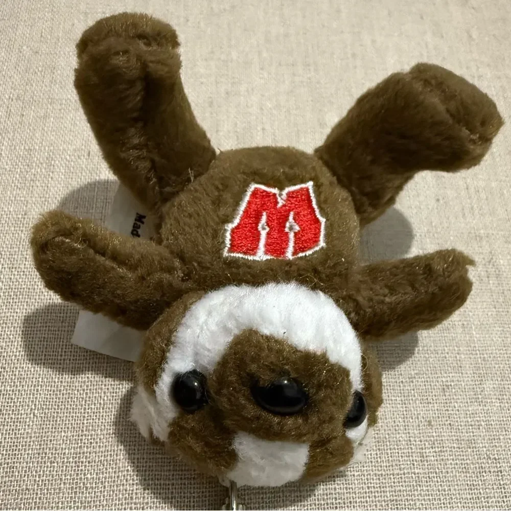 University of Wisconsin Bucky Badger + Keychain Mascot– Soft Mini Stuffed Toy 5”
